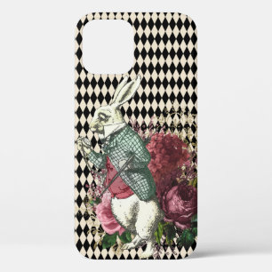 Alice's Rabbit Harlequin Pattern iPhone 12 Case