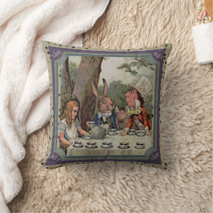 Alice's Tea Party Mad Hatter Wonderland Frame Cushion