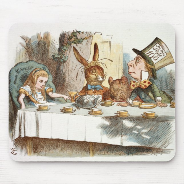 Alice's Tea Party Mouse Pad (Front)