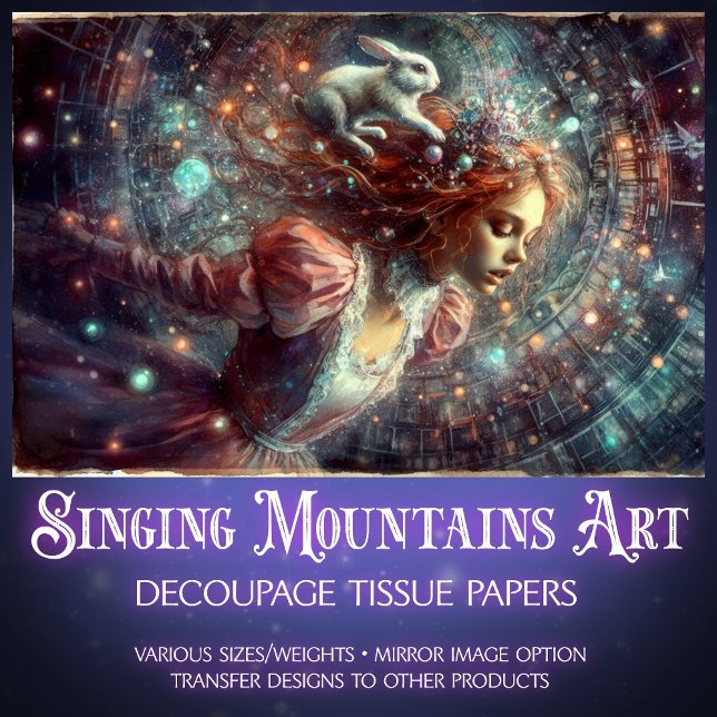 Alice's Whimsical Watercolor Fall Decoupage Tissue Paper (Creator Uploaded)