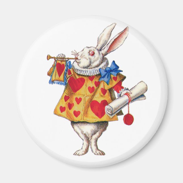 ALICE'S WHITE RABBIT IN WONDERLAND MAGNET (Front)