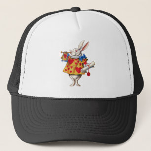 ALICE'S WHITE RABBIT IN WONDERLAND TRUCKER HAT