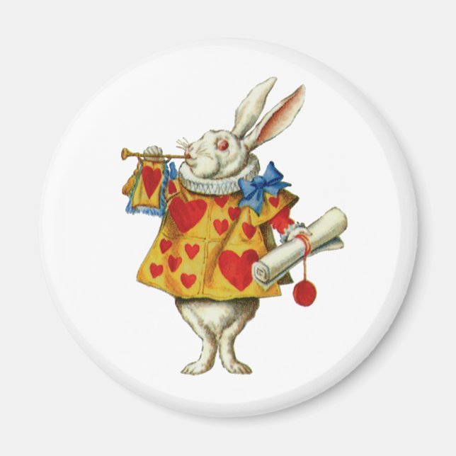 ALICE'S WHITE RABBIT MAGNET (Front)