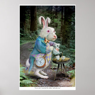 Alice's White Rabbit Poster