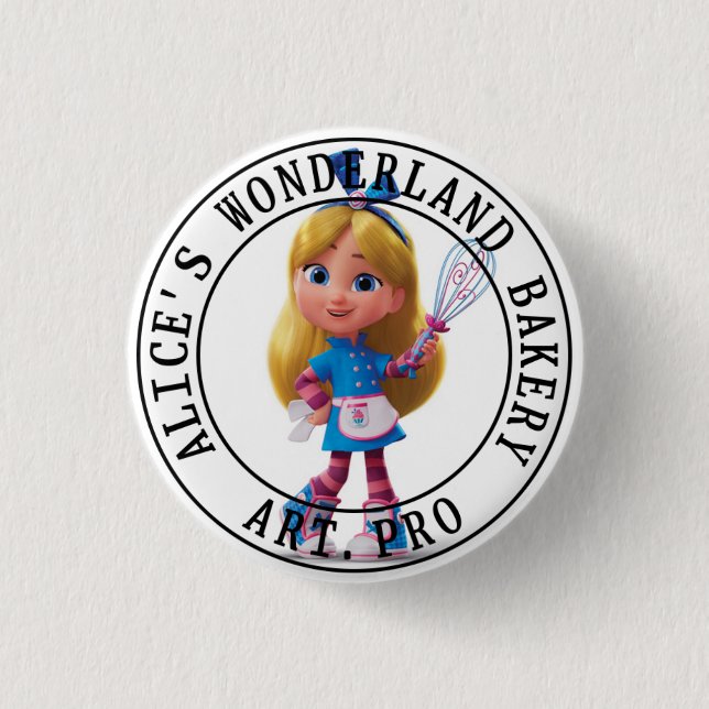 Alice's Wonderland Bakery 3 Cm Round Badge (Front)