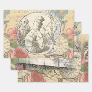 Alice's Wonderland Caterpillar: Original Tenniel  Wrapping Paper Sheet