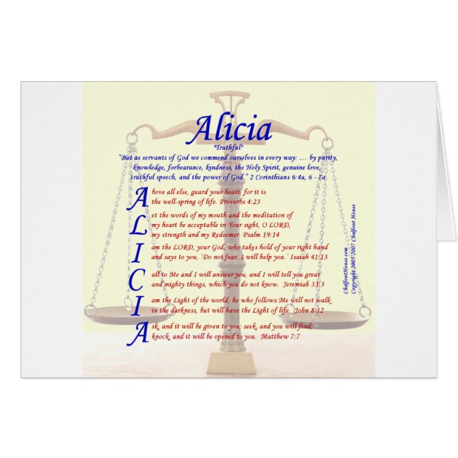 Alicia Acrostic (Front Horizontal)