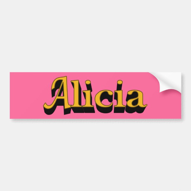 Alicia Bumper Sticker (Front)