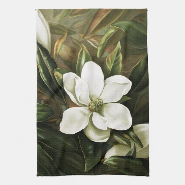 Alicia H. Laird: Magnolia Grandflora Tea Towel (Vertical)