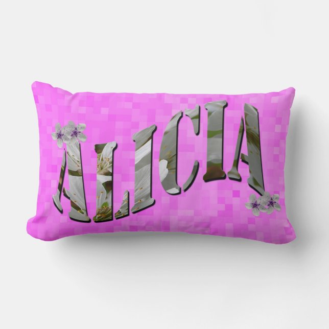 Alicia Name Logo, Lumbar Cushion (Front)