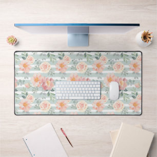 Alicia Rose Stripe Pattern Desk Mat