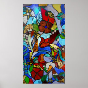 Alicia's Floral Garden Window Poster or Print