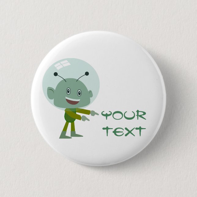 alien 6 cm round badge (Front)