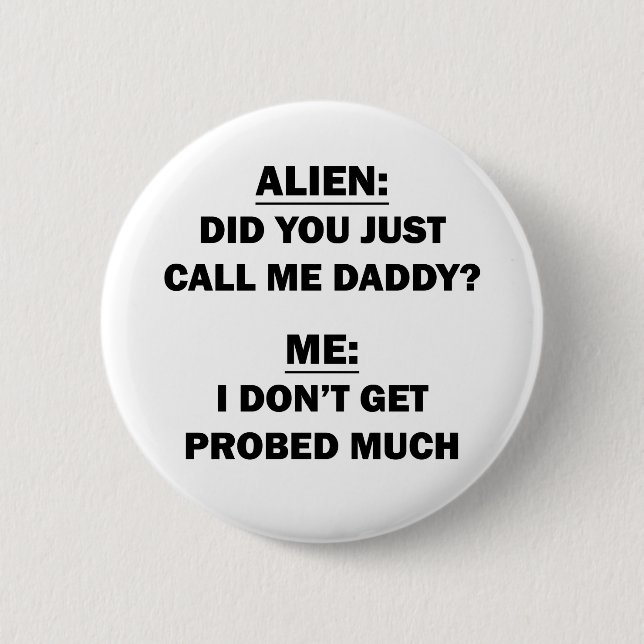Alien 6 Cm Round Badge (Front)