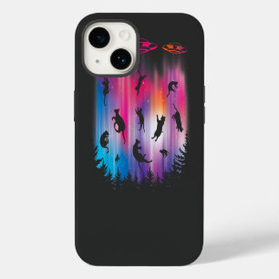 Alien Abduction Cat Flying Saucer Funny UFO iPhone 14 Case