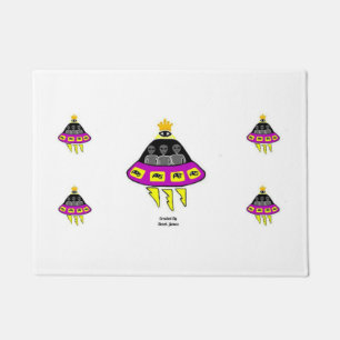 Alien Abduction Door Mat