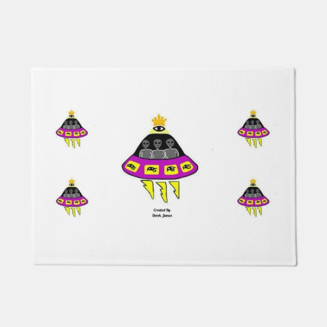 Alien Abduction Door Mat (Front)