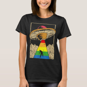 Alien Abduction Gay Pride Gaylien Lgbt  T-Shirt