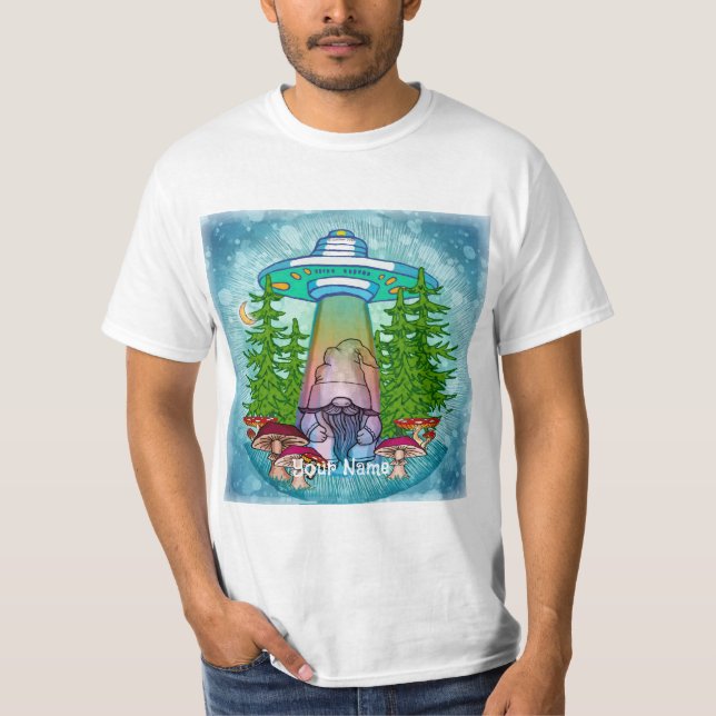 Alien abduction gnome  T-Shirt (Front)