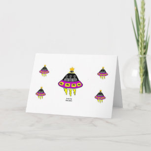 Alien Abduction Horizontal Greeting Card