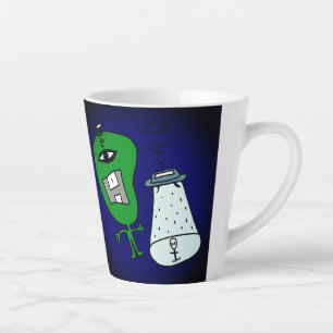alien abduction  latte mug