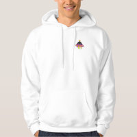 Alien Abduction Men's White Zip Hoodie