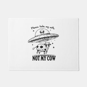 Alien Abduction, Not My Cow For Farmers Humour Doormat