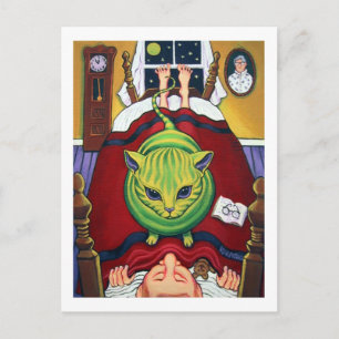 Alien Abduction - or Cat Owner? Postcard