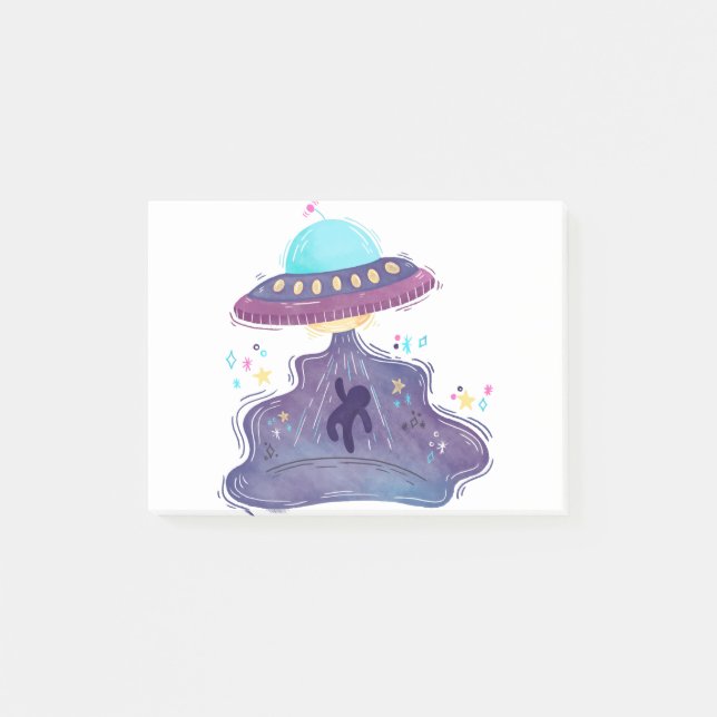 alien abduction post-it notes (Front)