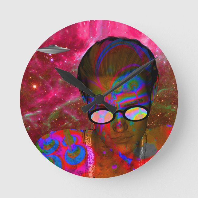 Alien Abduction Round Clock (Front)