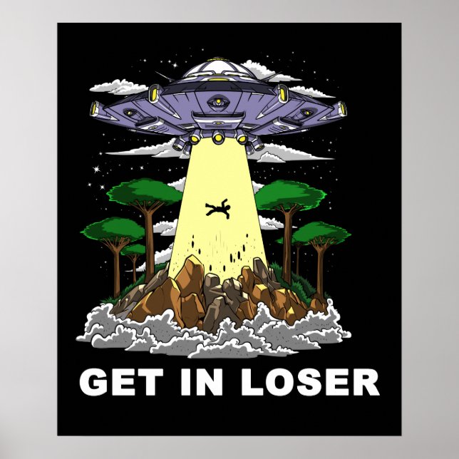 Alien Abduction Space UFO Conspiracy Poster (Front)
