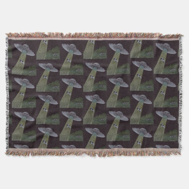 Alien Abduction Throw Blanket (Front)