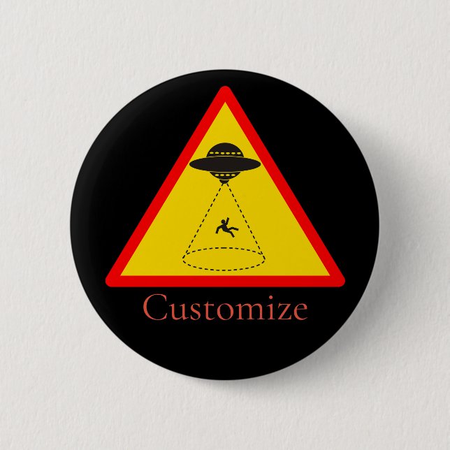 Alien Abduction UFO Thunder_Cove 6 Cm Round Badge (Front)