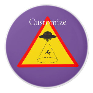 Alien Abduction UFO Thunder_Cove Ceramic Knob