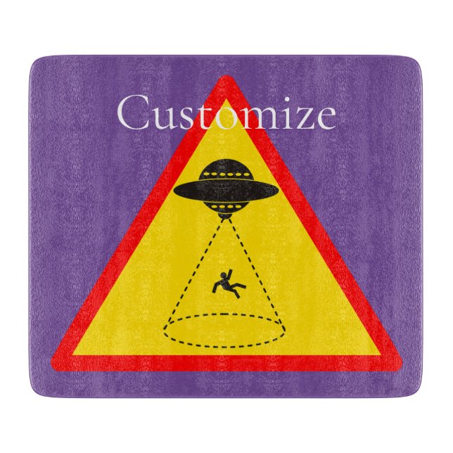 Alien Abduction UFO Thunder_Cove Cutting Board (Front)