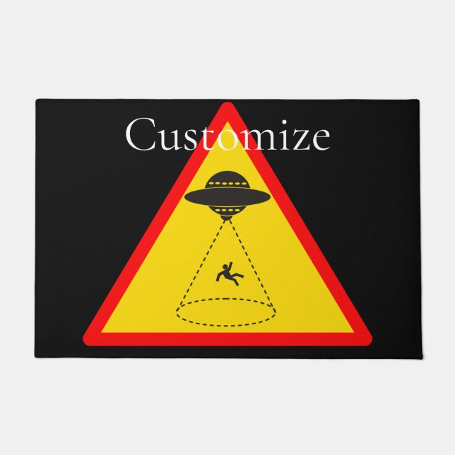 Alien Abduction UFO Thunder_Cove  Doormat (Front)