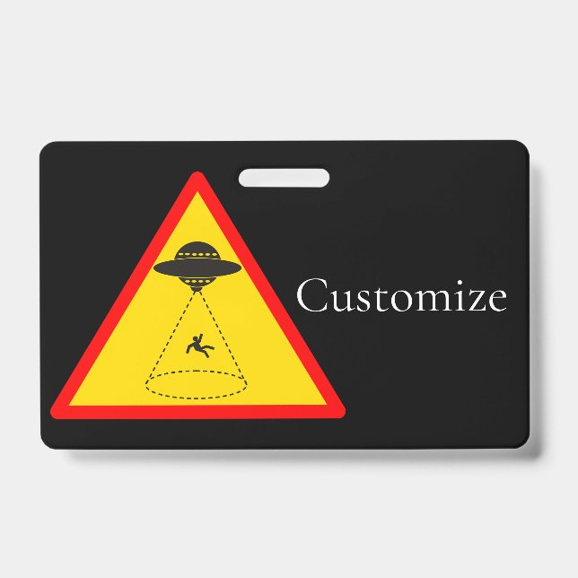 Alien Abduction UFO Thunder_Cove ID Badge (Front)