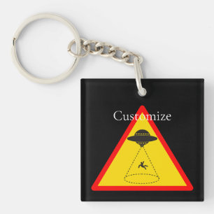 Alien Abduction UFO Thunder_Cove Key Ring