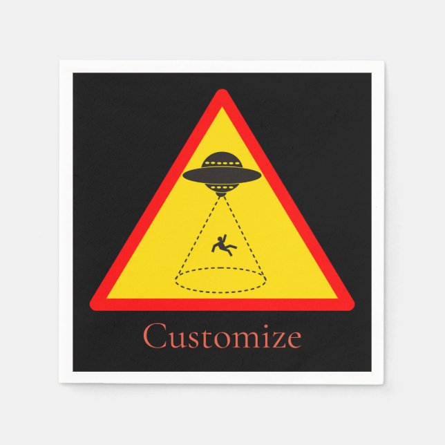 Alien Abduction UFO Thunder_Cove Napkin (Front)
