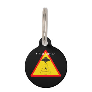 Alien Abduction UFO Thunder_Cove Pet Tag