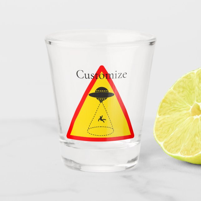 Alien Abduction UFO Thunder_Cove Shot Glass (Front)