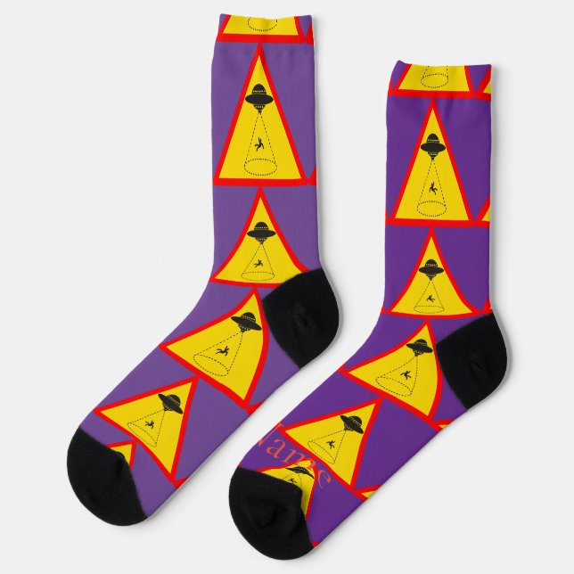 Alien Abduction UFO Thunder_Cove Socks (Left)