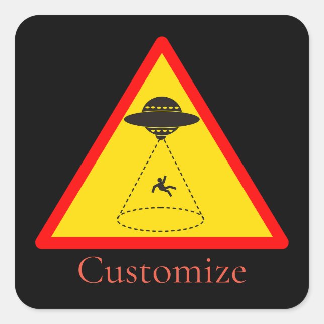 Alien Abduction UFO Thunder_Cove Square Sticker (Front)