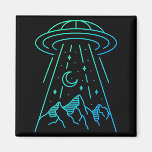 Alien Adventure Ufo Flying Saucer Lovers Funny Magnet