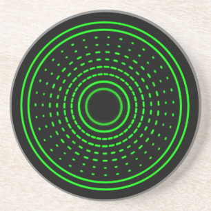 Alien Alarm Green Abstract Gamma Led Light Coaster