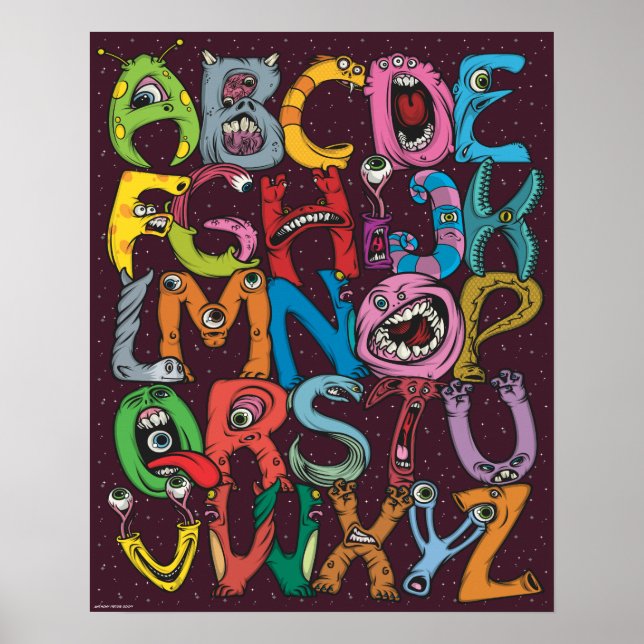 Alien Alphabet Poster (Front)