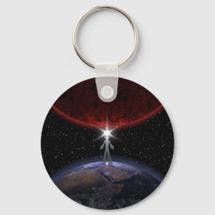 Alien Among The Planets Key Ring