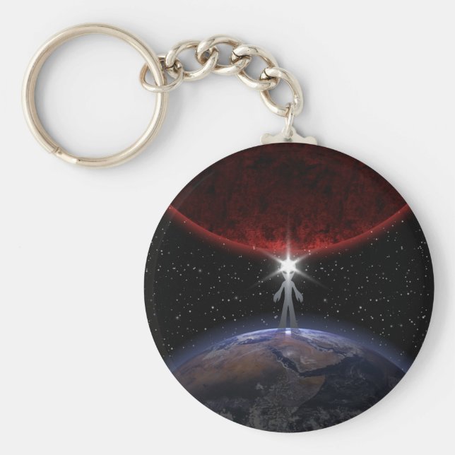 Alien Among The Planets Key Ring (Front)