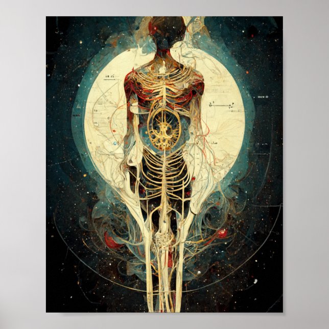 Alien Anatomy 1 Science Fiction Art Poster (Front)