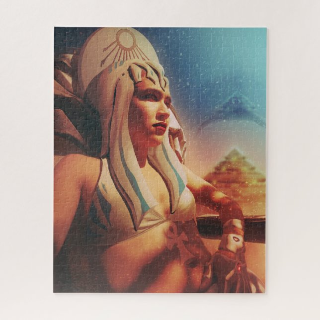 Alien Ancient Egyptian Goddess Jigsaw Puzzle (Vertical)